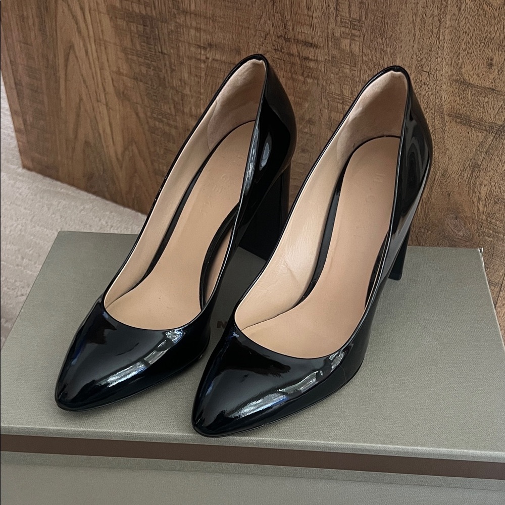 M. Gemi Black Patent Leather Heels